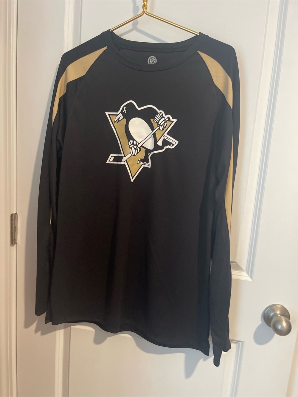 Pittsburgh Penguins Mens L NHL Black Long-Sleeve Tee 22 P-P 29L